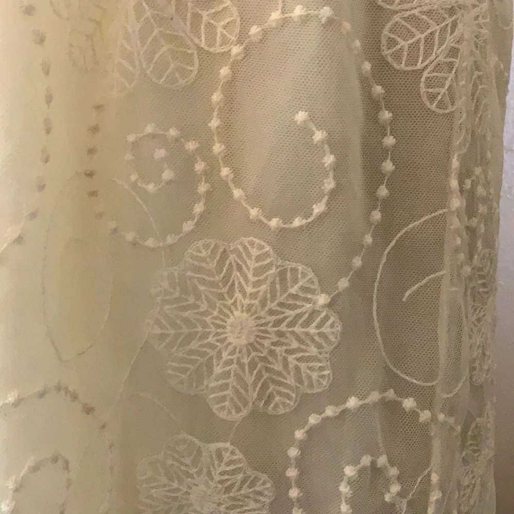 Vintage Kimchi Blue Ivory Gauze Boho Dress.  Sz M